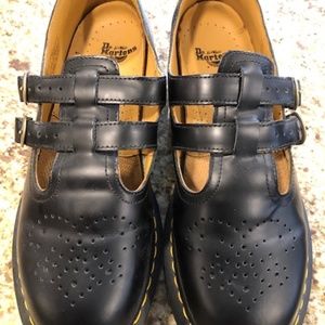 Doc Martin Mary Jane Double Buckle Black US 10 Like New